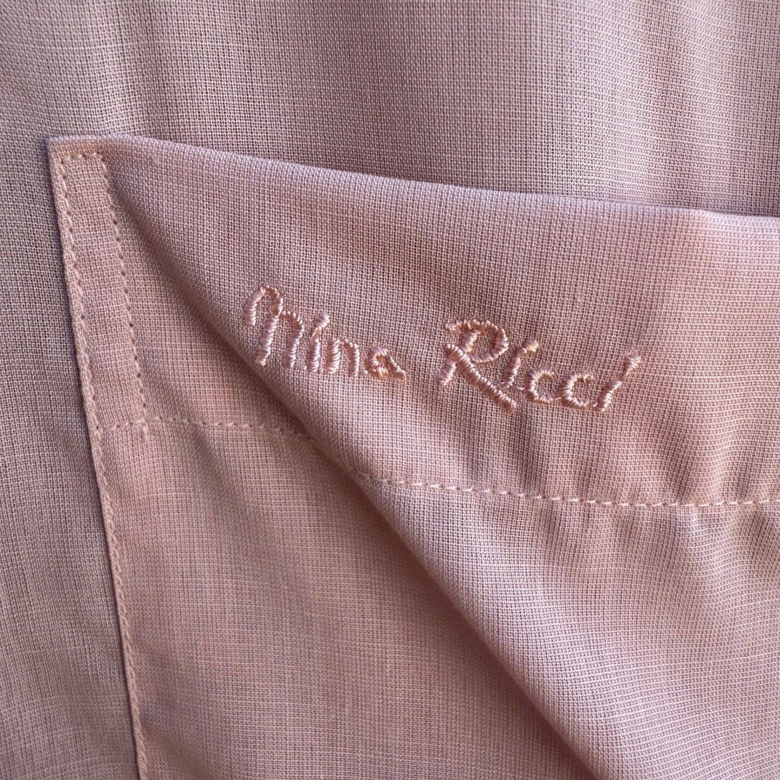 Nina Ricci Monsieur Paris Vintage Minimalist Soft Boy Shirt Pastel Pink Mens L