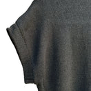 Switch St John Vintage Black Knitted Short Sleeve Mock Neck Back Zip Closure Sweater -M 2 image