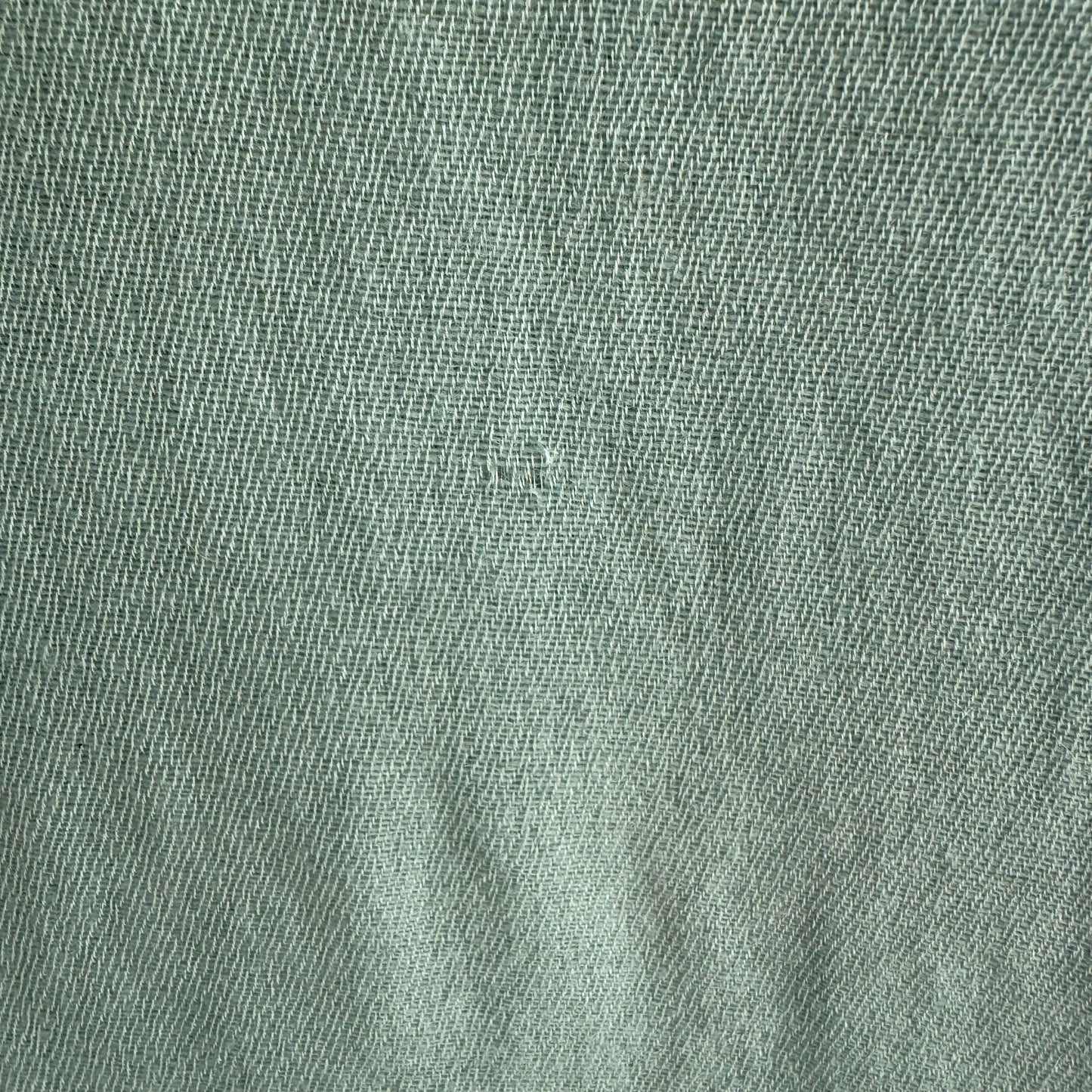 Vintage Cashmere Wool Mint Green Soft Fringe Edges Womens Woven Scarf Wrap Shawl