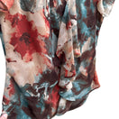 Switch Evan-Picone Womens Red Floral Ruffle V-Neck Short Sleeve Lightweight Blouse 12P 3 image