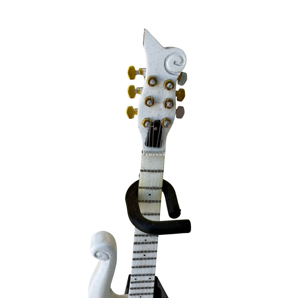 Prince Cloud Style Miniature Replica Guitar White Funk Rock Decor Collectible