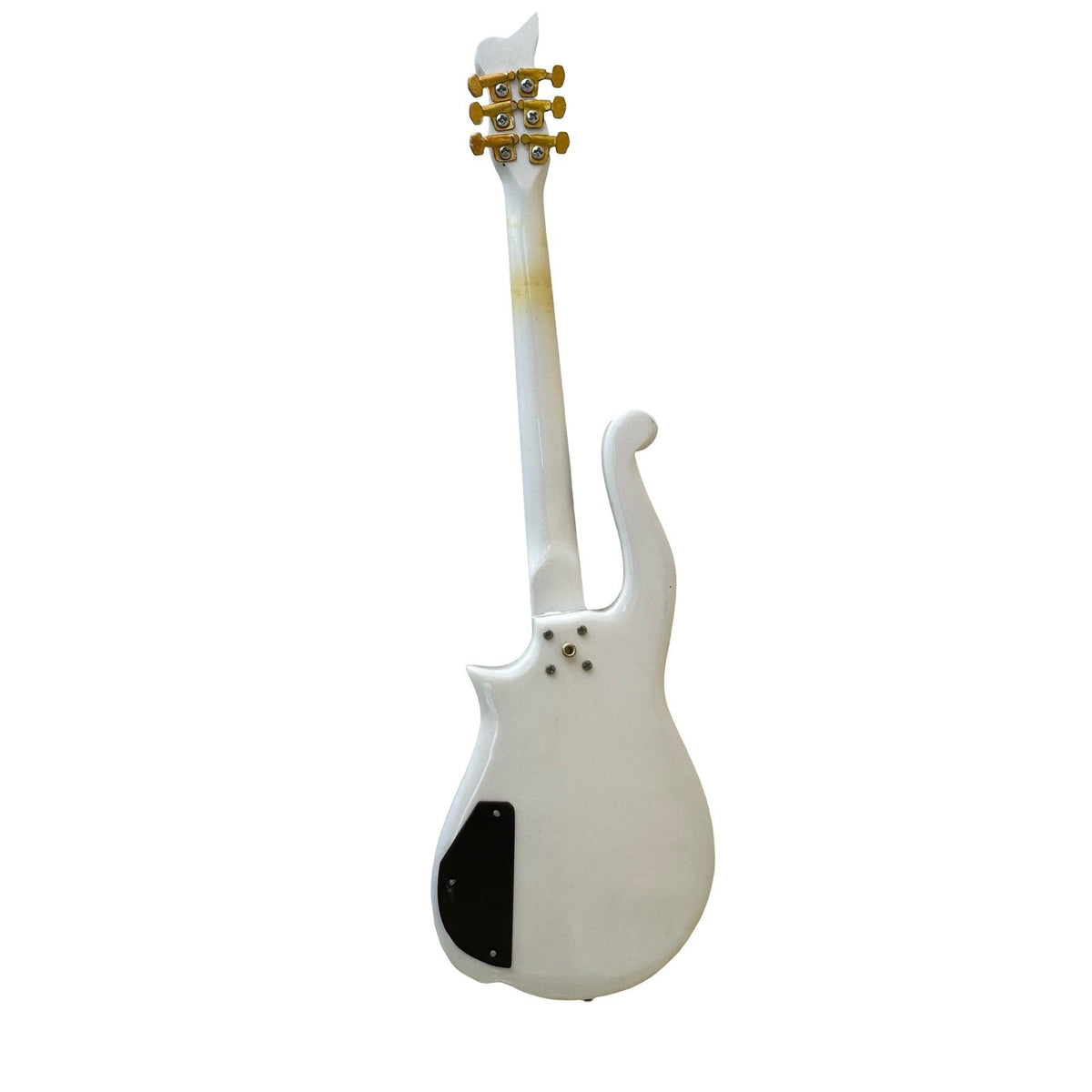 Prince Cloud Style Miniature Replica Guitar White Funk Rock Decor Collectible