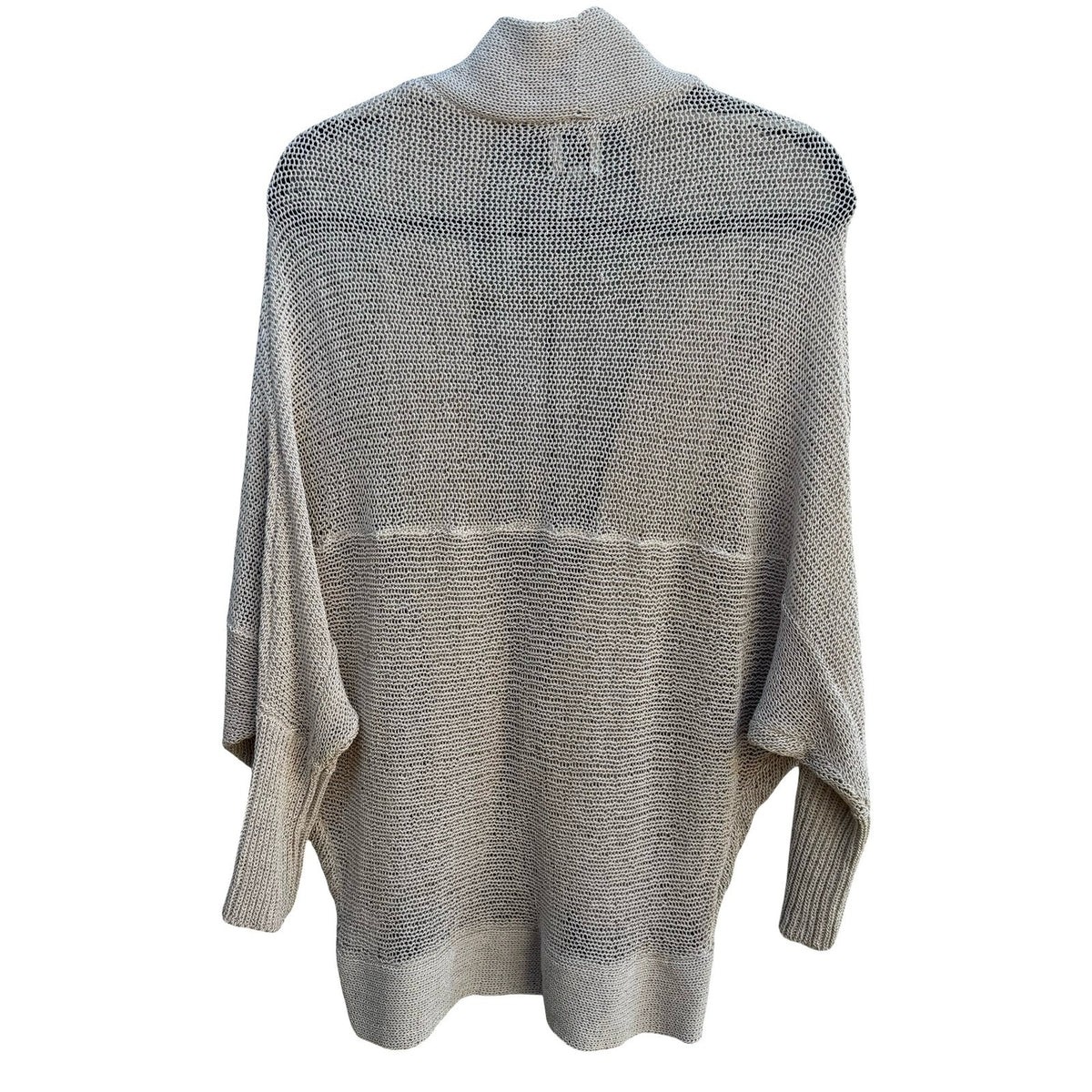 Firetrap Boho Coastal Minimalist Batwing Open Knit Oversized Airy Cardigan Tan S