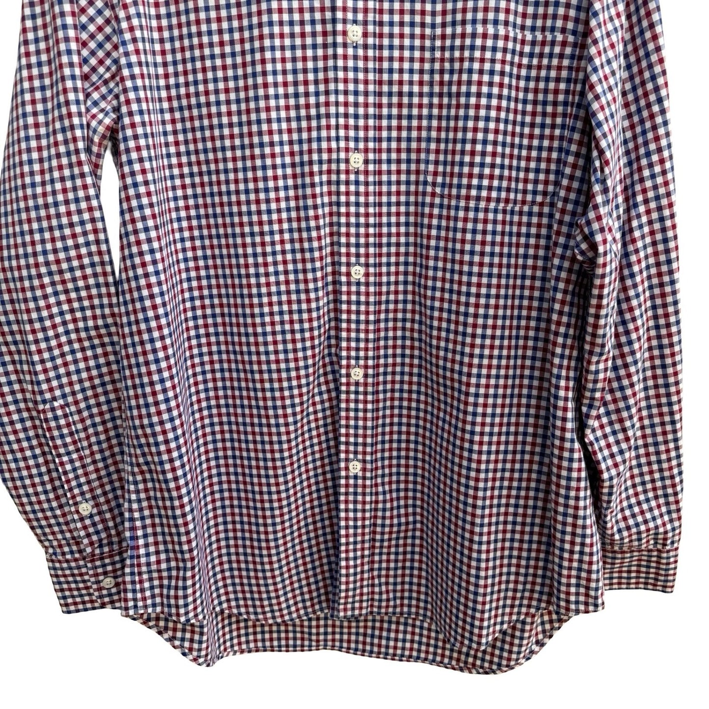 Ralph Lauren Purple Label Gingham Check Preppy Luxury Cotton Shirt Italy Mens L