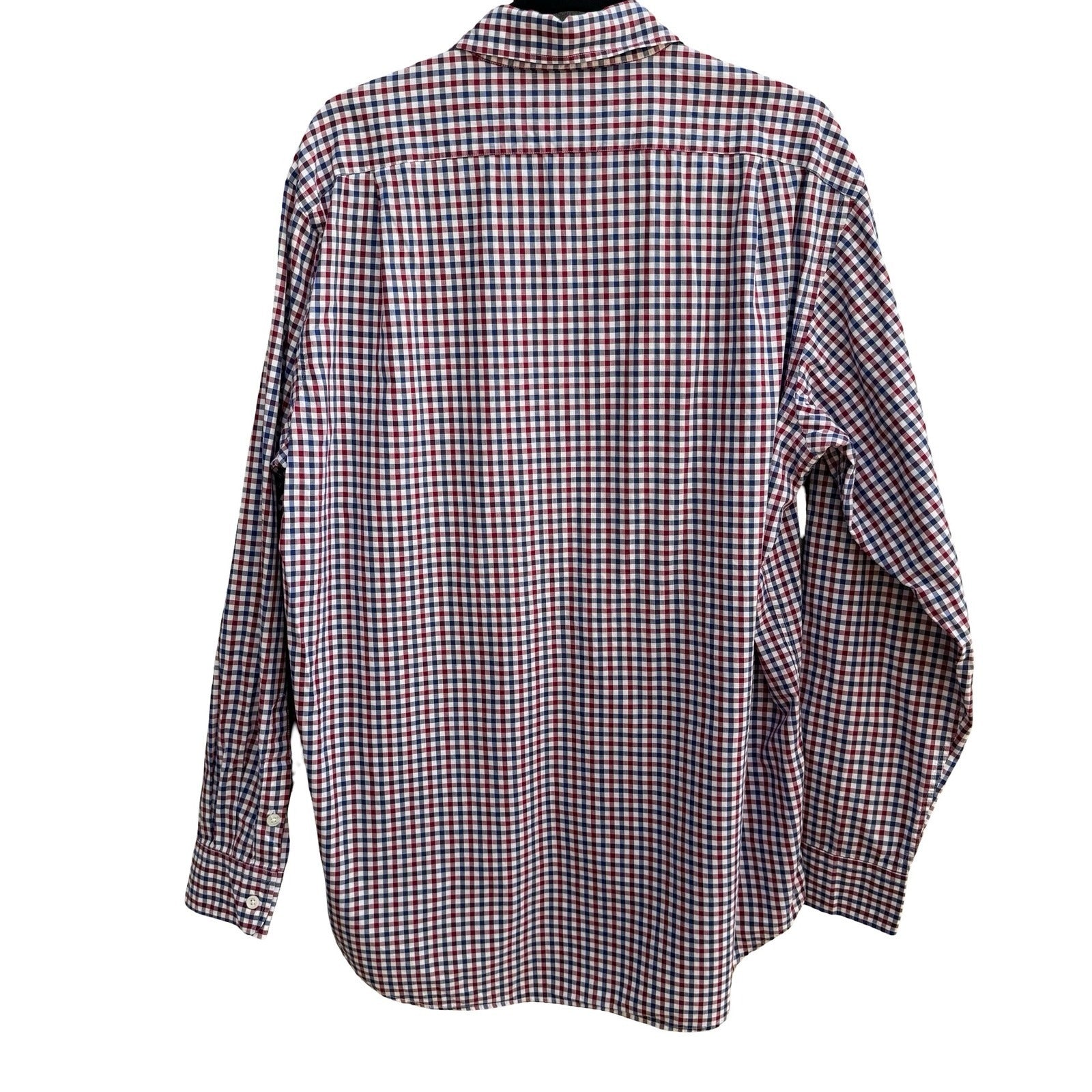 Ralph Lauren Purple Label Gingham Check Preppy Luxury Cotton Shirt Italy Mens L