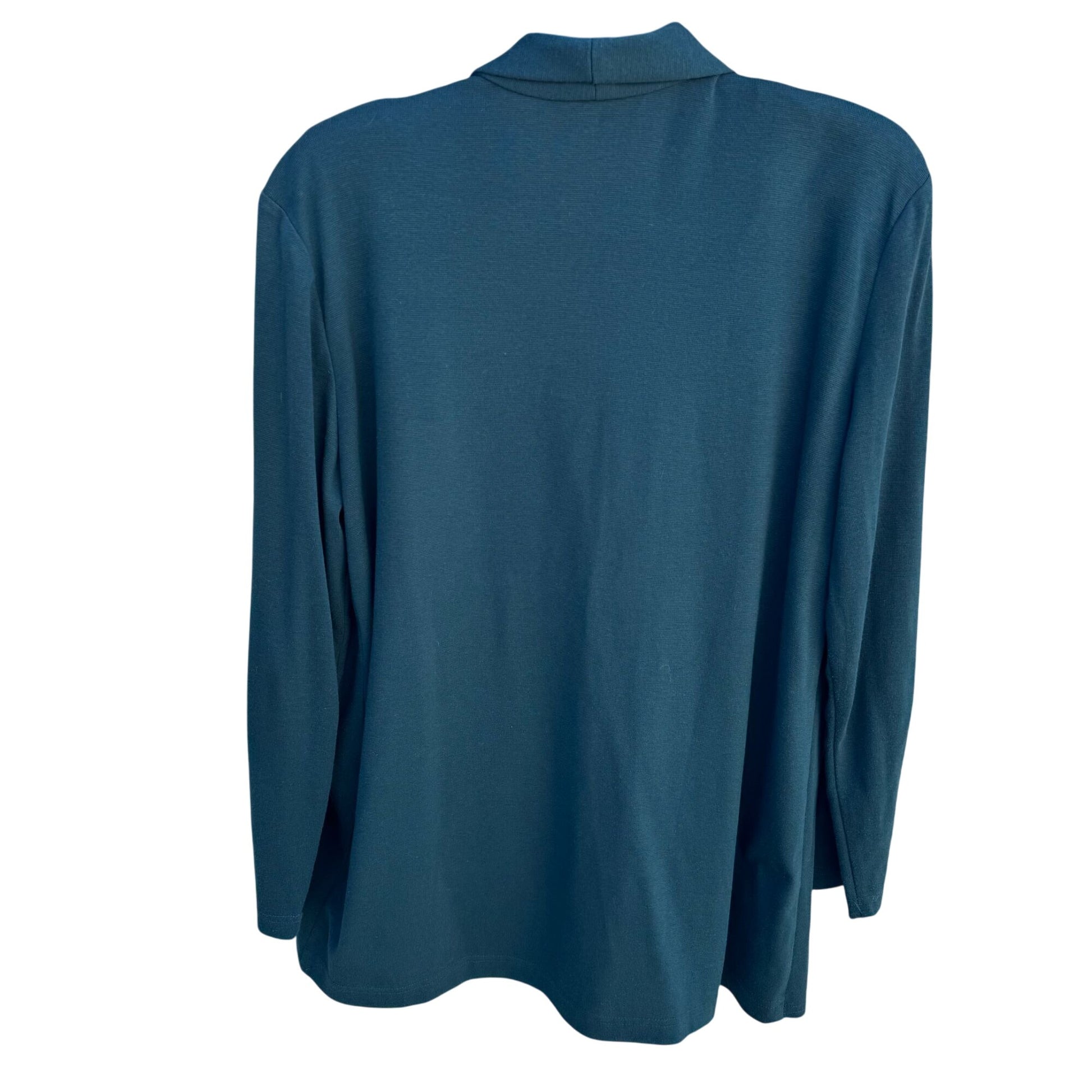 Affair California Vintage Green Decorative Jeweled Buttons Open Front Cardigan