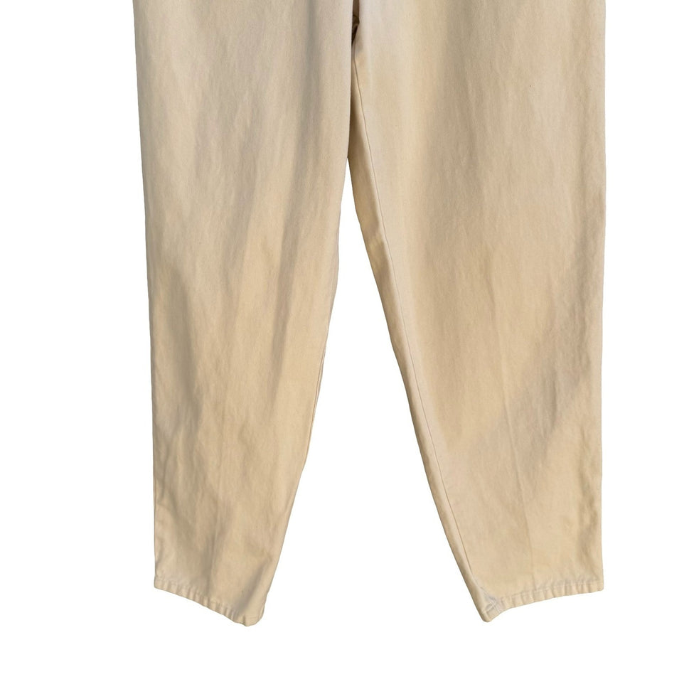 Lauren Ralph Lauren Vintage 90s High Waisted Tapered Mom Jeans Cream Womens