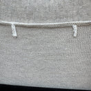 Switch Minimalist Neutral Oatmeal Open Front Peplum Cardigan Sweater Ribbed Waist L 2 image