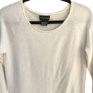 Switch Sutton Studio Womens White Cashmere 3/4 Sleeve Buttoned Cuffs Knit Sweater L 2 image