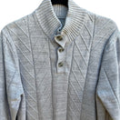 Switch Southern Pines Coastal Minimalist Preppy Textured Mock Neck Sweater Grey Mens M 3 image