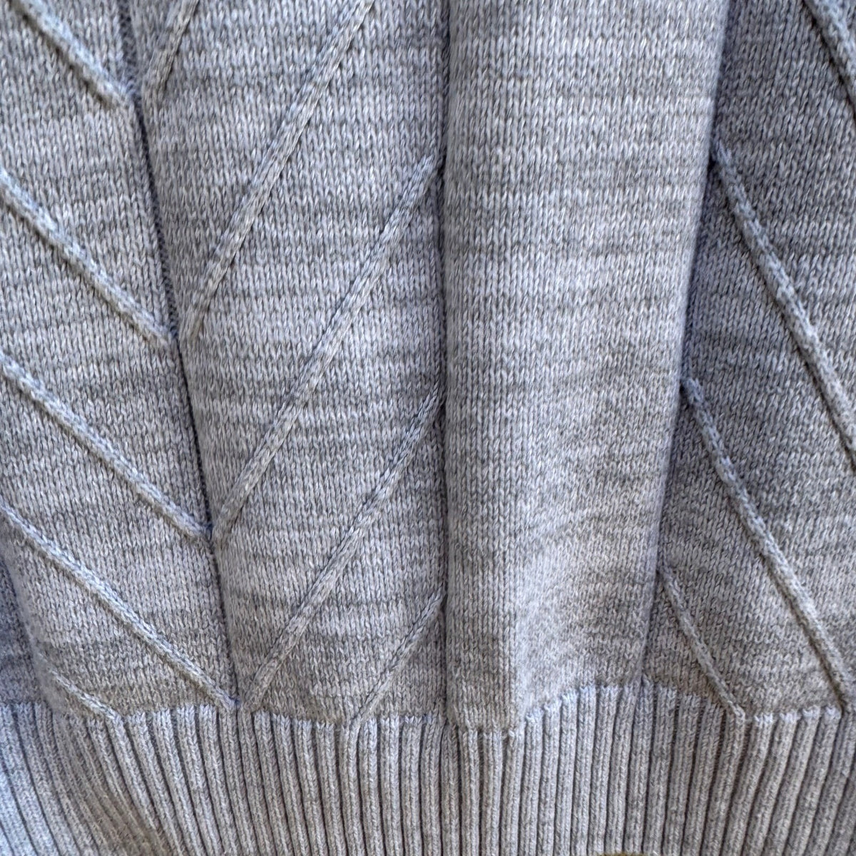 Southern Pines Coastal Minimalist Preppy Textured Mock Neck Sweater Grey Mens M