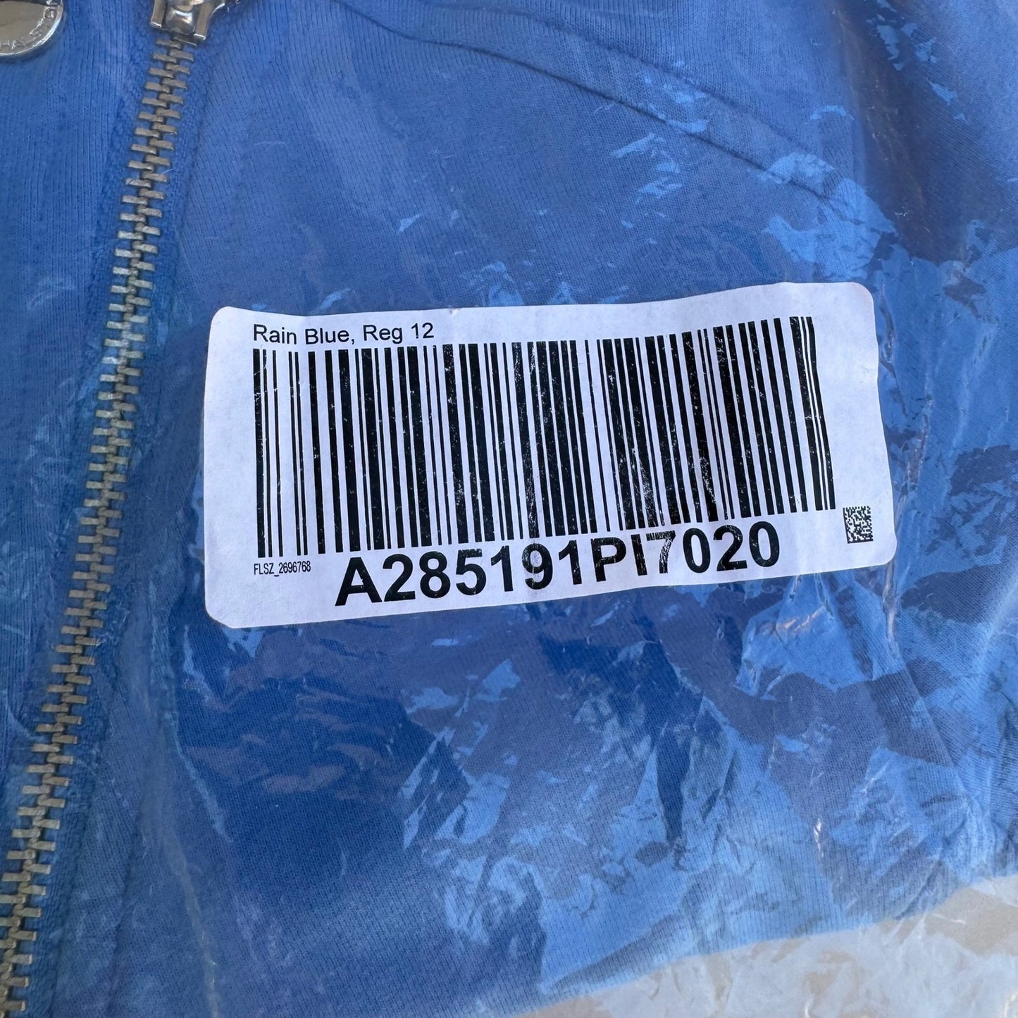 H by Halston Knit Soft Moto Biker Jacket Asymmetrical Zip Blue Womens 12 NEW