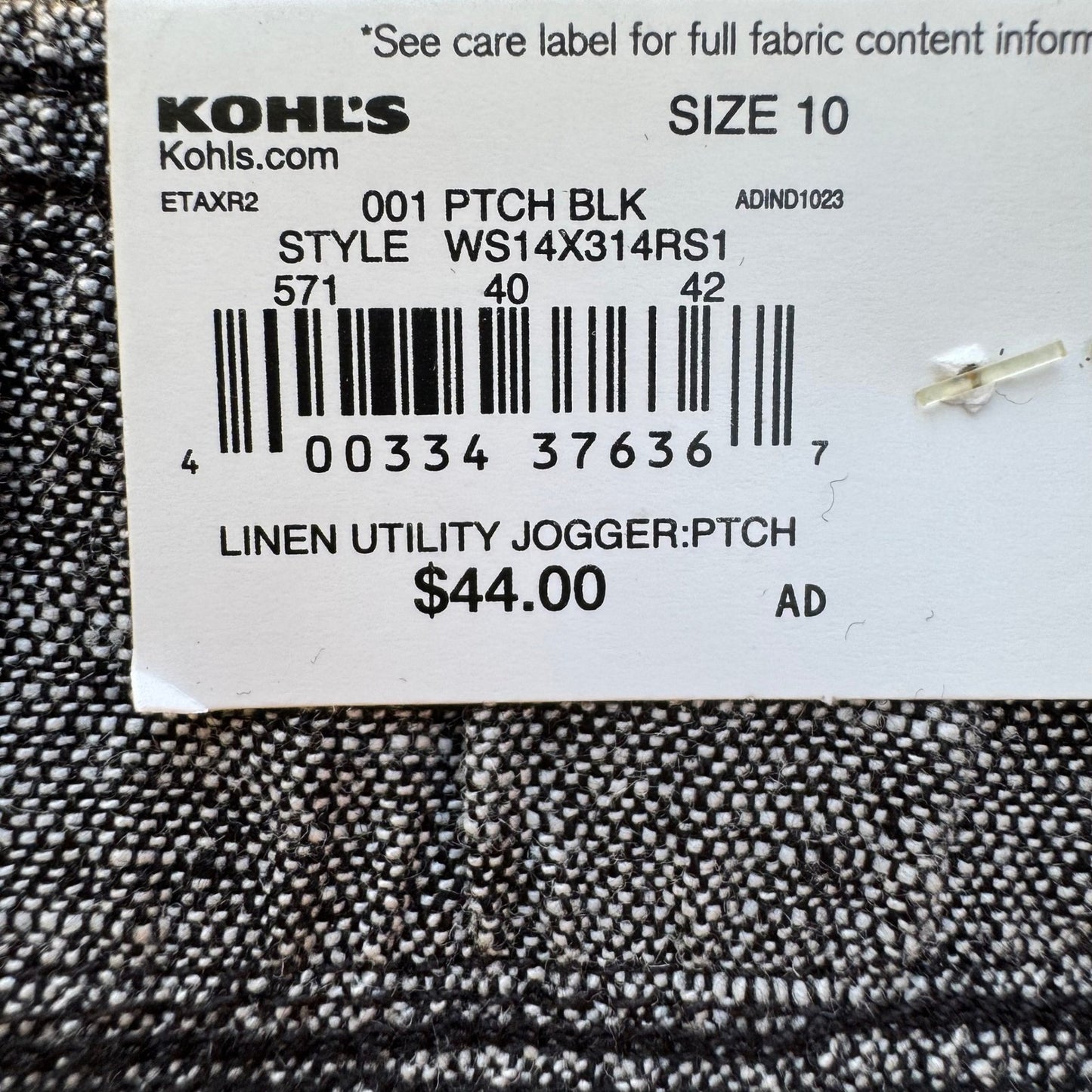 Sonoma Coastal Beachy Linen Utility Cargo Jogger Pants Minimalist Womens 10 NEW
