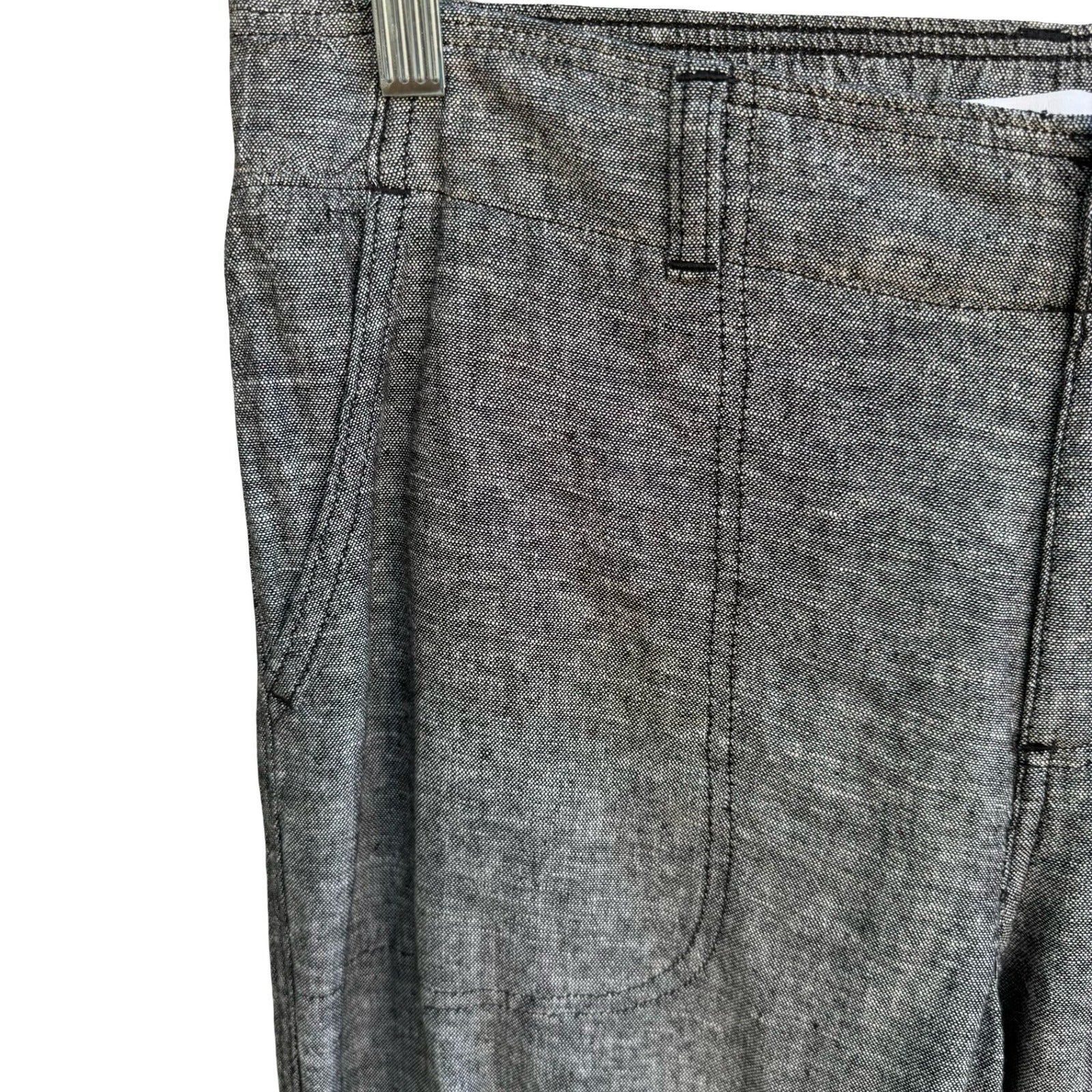 Sonoma Coastal Beachy Linen Utility Cargo Jogger Pants Minimalist Womens 10 NEW