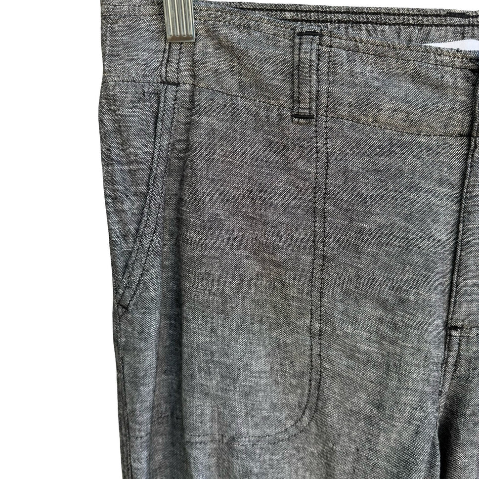 Sonoma Coastal Beachy Linen Utility Cargo Jogger Pants Minimalist Womens 10 NEW