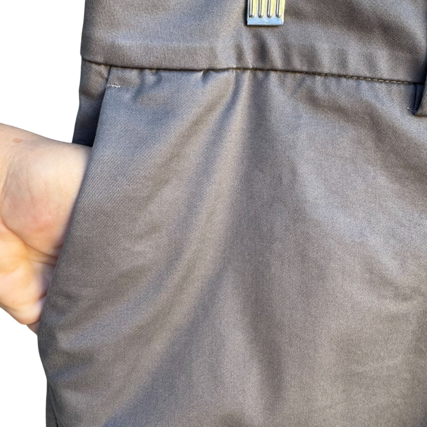 Express Mens Gray Slim Fit Flat Front Preppy Casual Stretch Chino Short 38x8