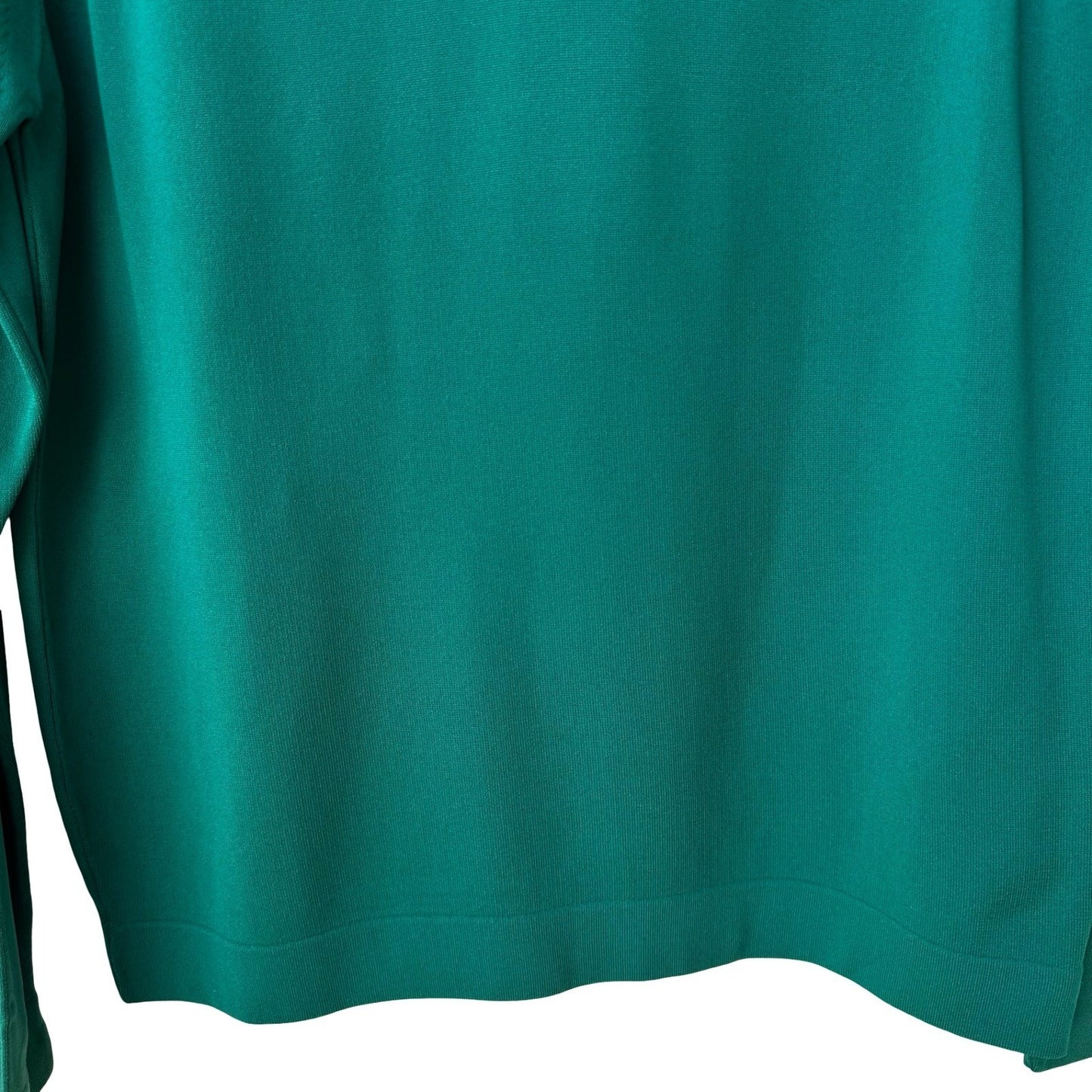 Vintage 70s Emerald Green V-Neck Raglan Sleeve Fine Knit Sweater Womens Small