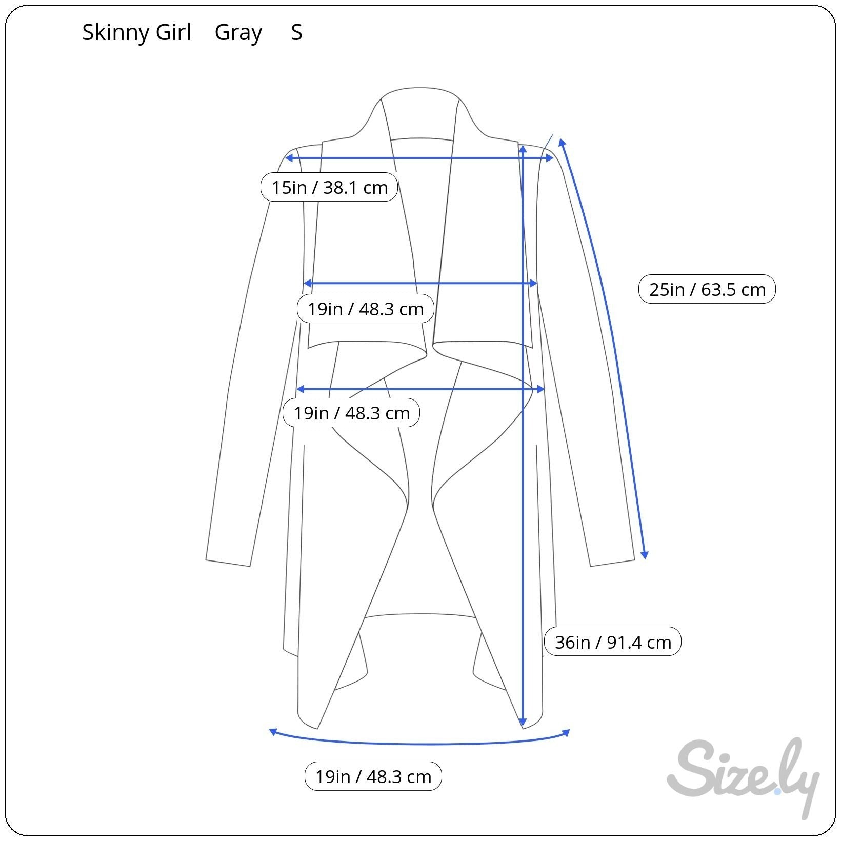 Skinnygirl Womens Draped Front Ribbed Open Front Knit Cardigan Sweater Grey S