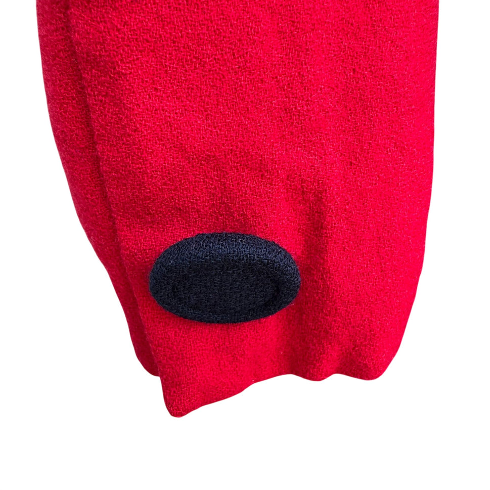 Kasper ASL Vintage Wool Red Button-Up Blazer Jacket Womens 2 Preppy Professional