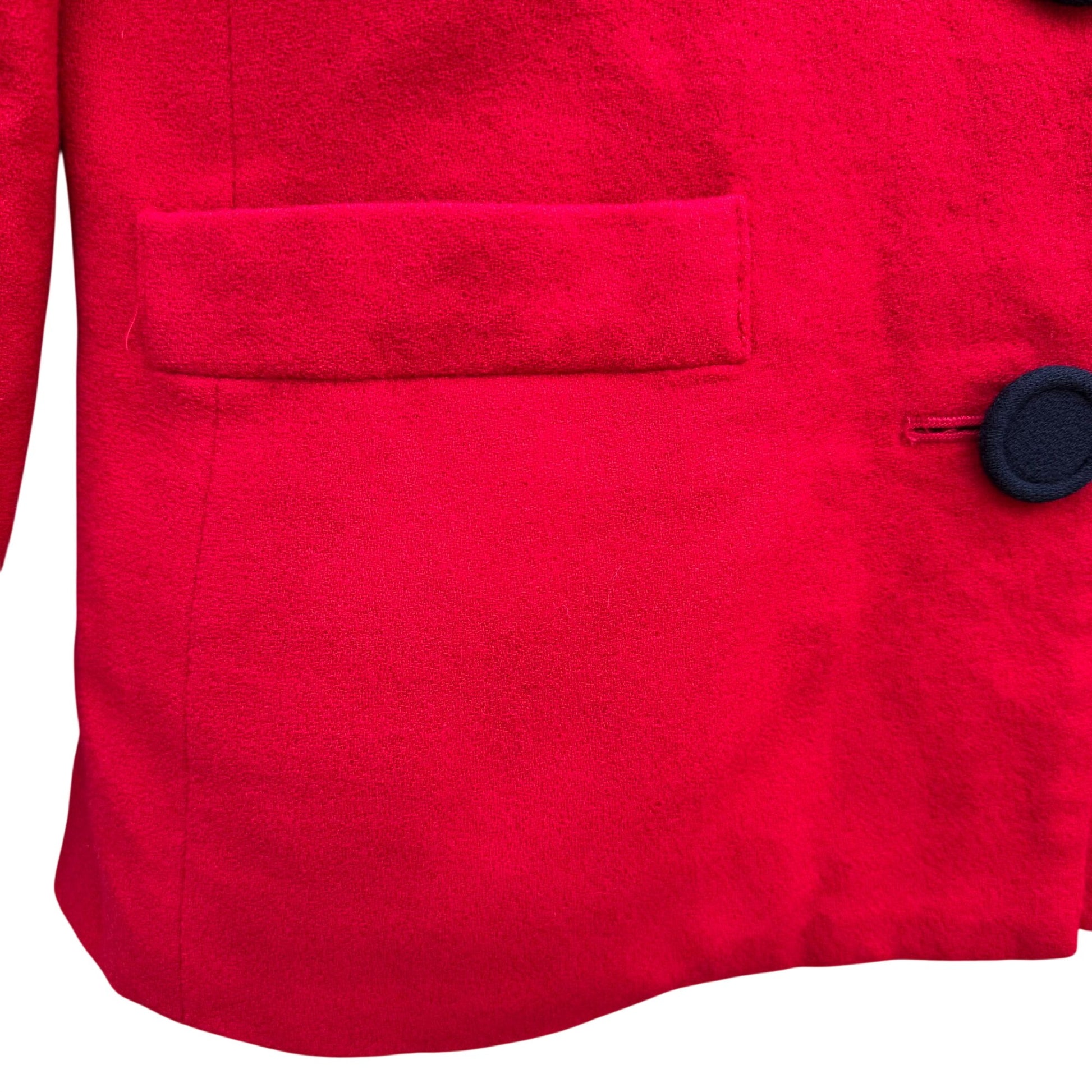 Kasper ASL Vintage Wool Red Button-Up Blazer Jacket Womens 2 Preppy Professional