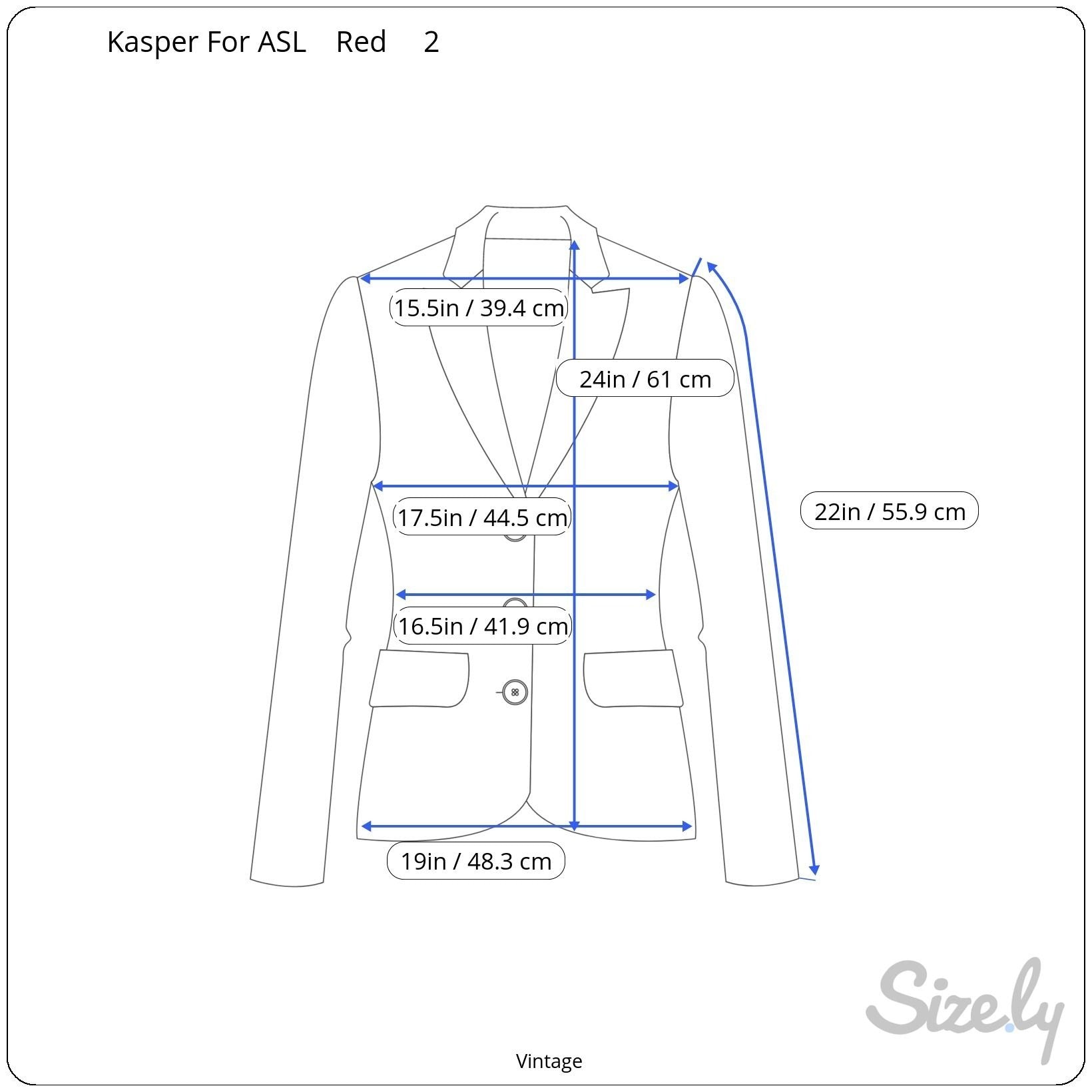 Kasper ASL Vintage Wool Red Button-Up Blazer Jacket Womens 2 Preppy Professional