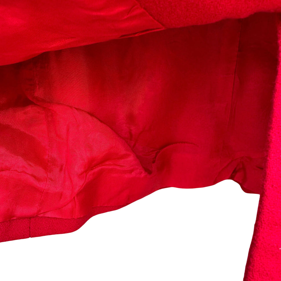 Kasper ASL Vintage Wool Red Button-Up Blazer Jacket Womens 2 Preppy Professional