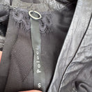 Switch Poleci Y2K Goth Edgy Avant Garde Mixed Media Batwing Sleeve Top Leather Panel S 2 image