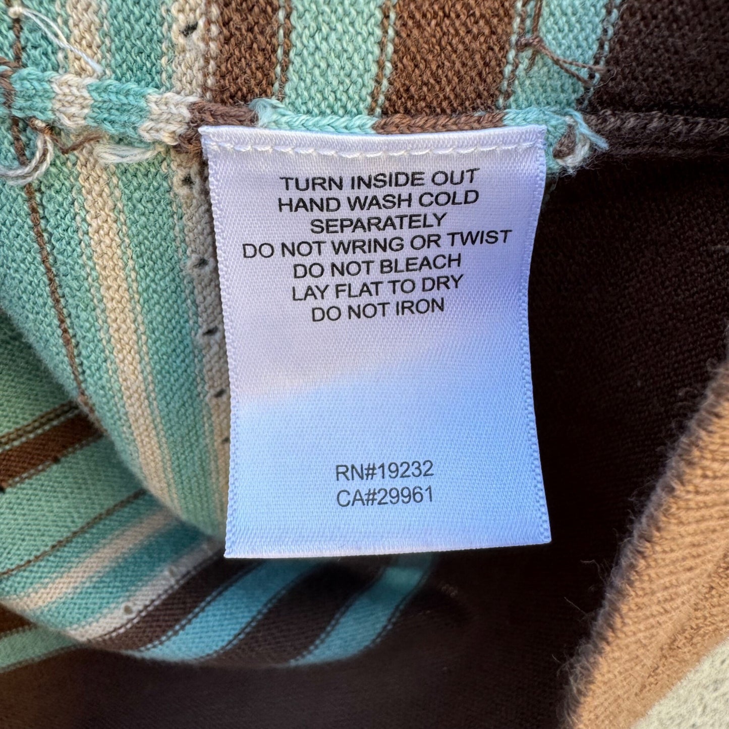 Alfred Dunner Womens Striped Beaded Sequin Knit Sweater M Green/Brown 3/4 Sleeve