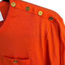 Switch Diane Gilman DG2 Orange Long Sleeve Button Shoulder Pocket Top Womens Medium NEW 3 image