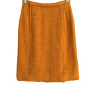 Switch Eres Couture Vintage Orange Boucle Wool Tweed Pencil Skirt Side Talon Zipper XS 3 image