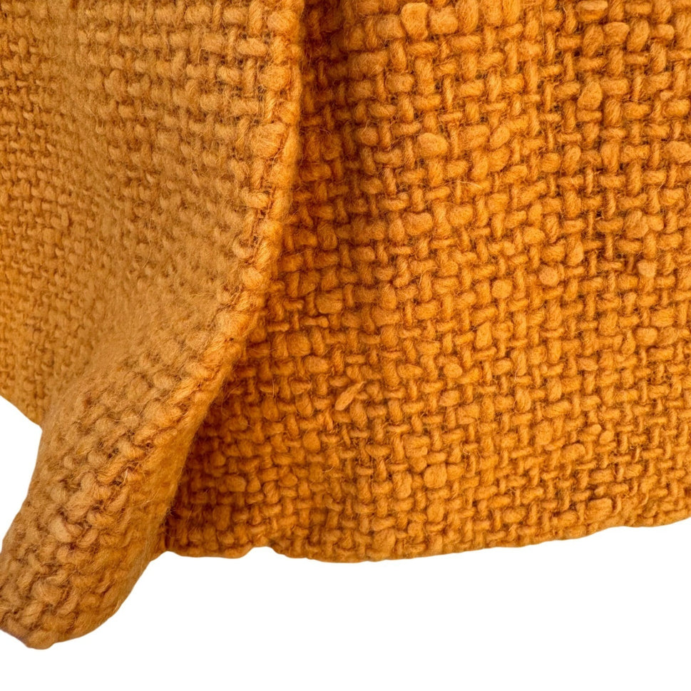 Eres Couture Vintage Orange Boucle Wool Tweed Pencil Skirt Side Talon Zipper XS