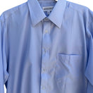 Switch Monticerutti Preppy Minimalist Textured Grid Dress Shirt Pastel Blue Deadstock M 3 image