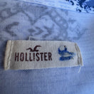 Switch Hollister Blue White Ikat Medallion Button Up Romper S Drawstring Waist Pockets 2 image