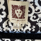 Switch Anne Klein Dark Academia Scroll Damask Mesh Trim V-Neck Sheath Dress Black L NEW 2 image