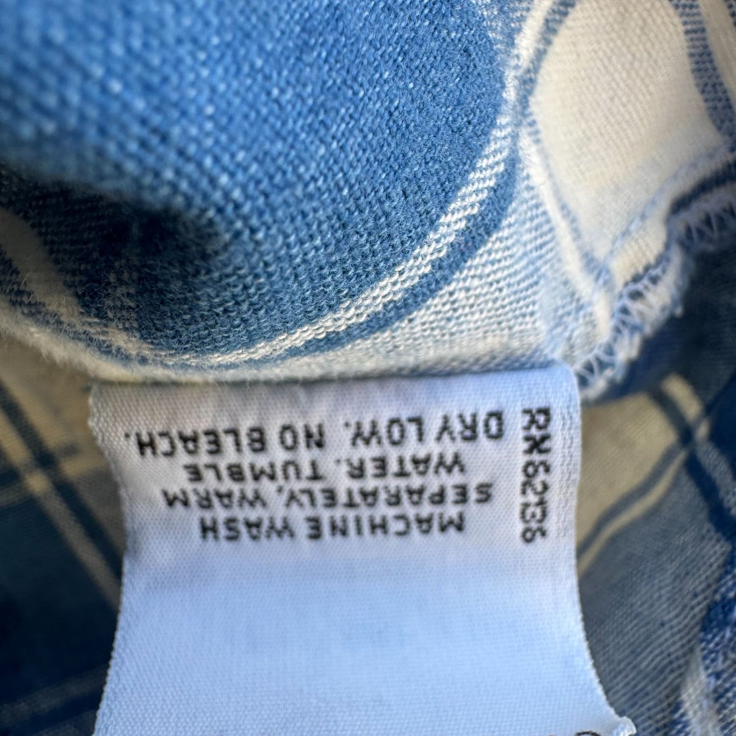 Guess Vintage 90s Womens Blue Plaid Sleeveless Denim Collar Button-Up Shirt M