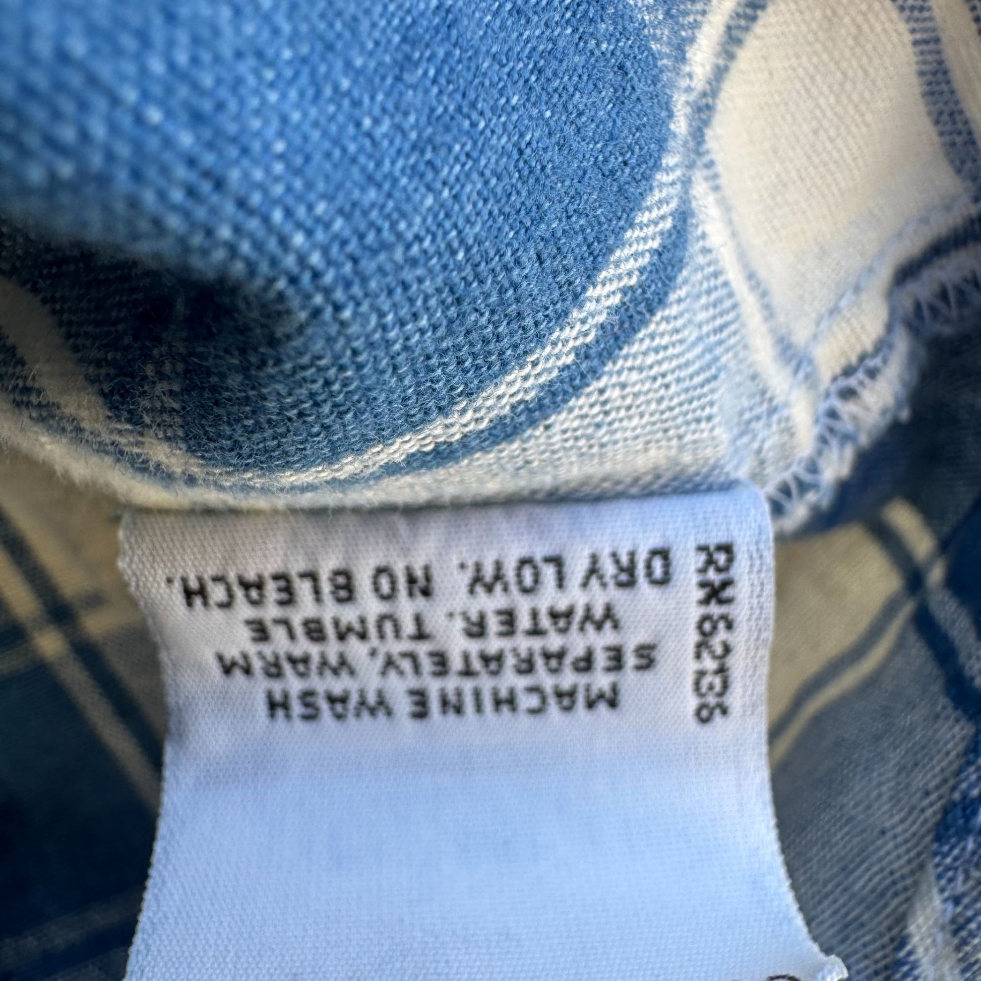 Guess Vintage 90s Womens Blue Plaid Sleeveless Denim Collar Button-Up Shirt M