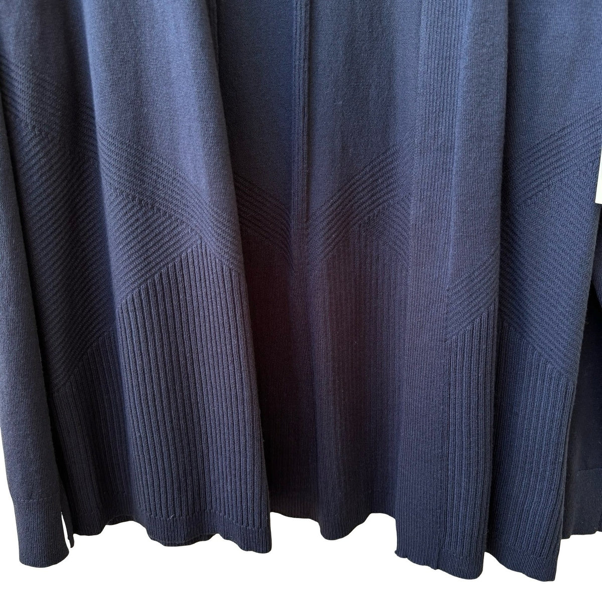89th + Madison Minimalist Preppy Layering Ribbed Open Front Cardigan Navy L NEW