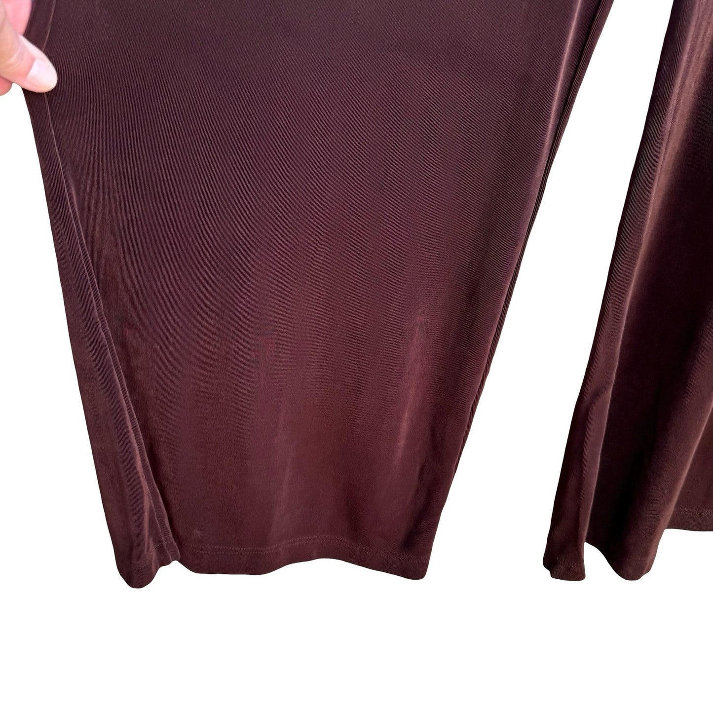 Boston Proper Vintage Brown Wide Leg Palazzo Pants High Rise Stretch Jersey Med