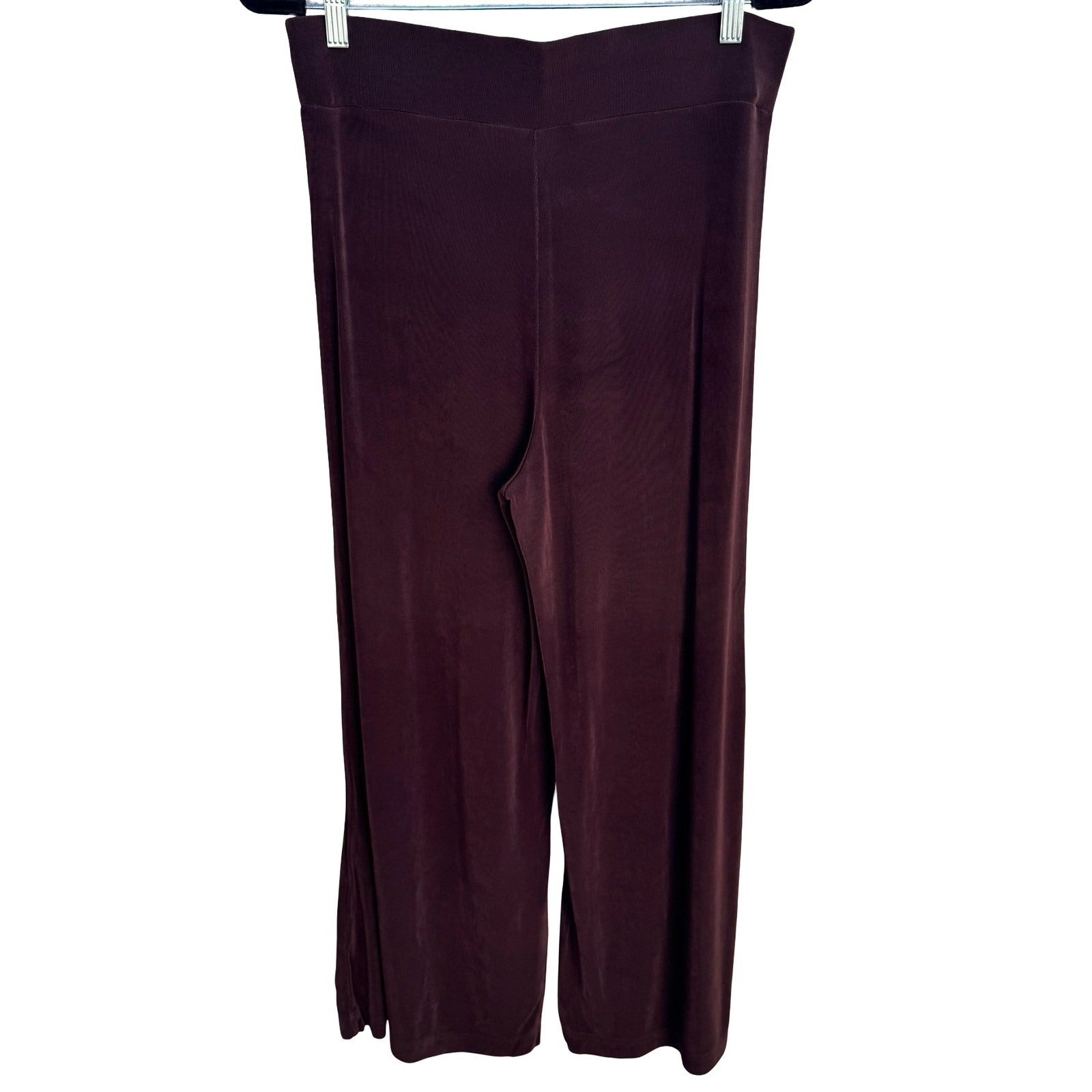 Boston Proper Vintage Brown Wide Leg Palazzo Pants High Rise Stretch Jersey Med