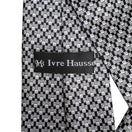 Switch Ivre Hausse Vintage Mens Black &amp; White Geometric Pattern Silk Tie Necktie 3 image