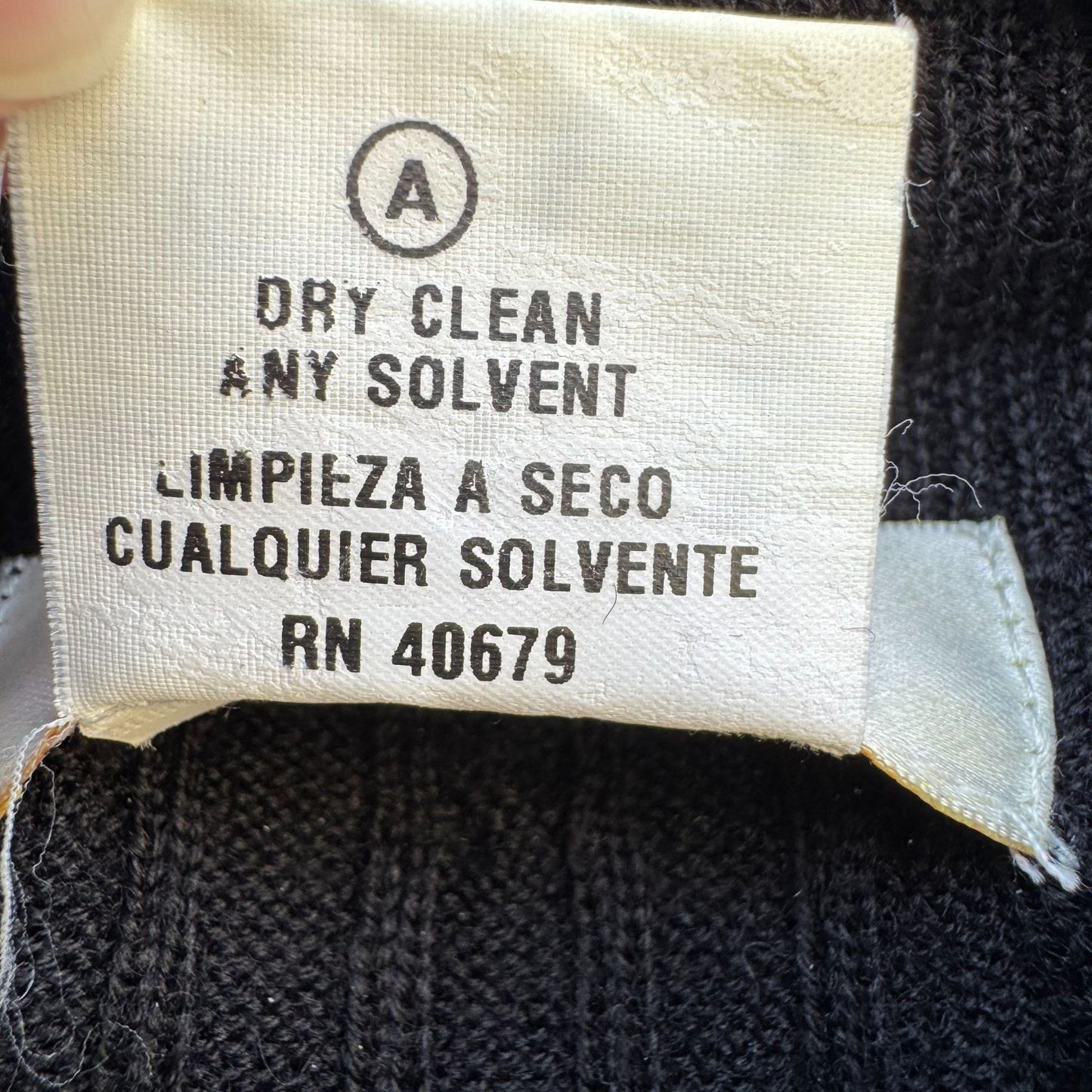 Harve Benard HBII Vintage Black Cable Knit Womens M Mock Neck Sweater Wool Blend