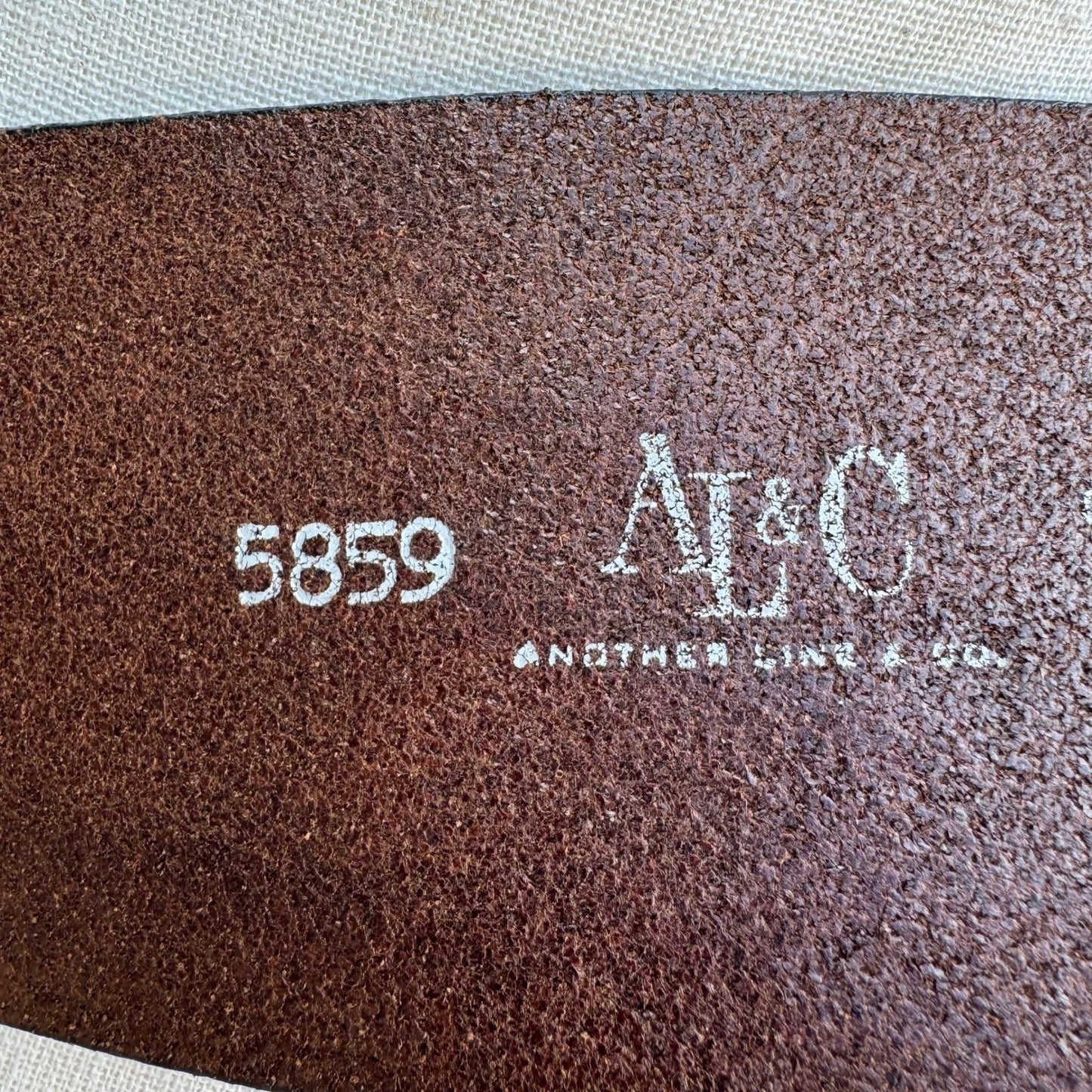 AL&C Another Line & Co Boho Western Brown Leather Wide Waist Cinch Belt 5859 M