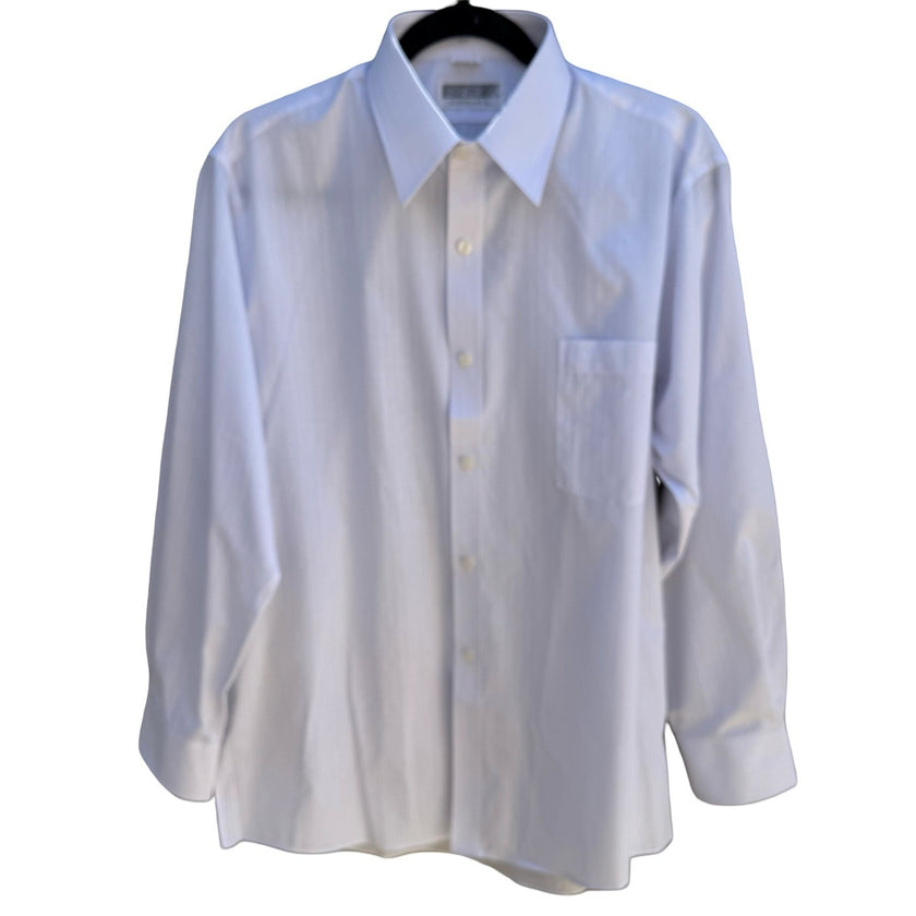 Daedo Vintage Korean Deadstock Minimalist Dapper Pinstripe Dress Shirt Mens L