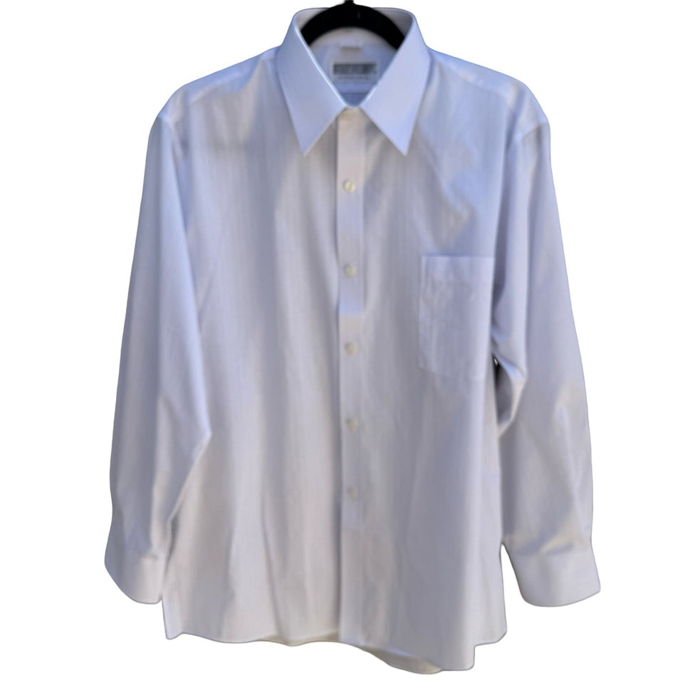 Daedo Vintage Korean Deadstock Minimalist Dapper Pinstripe Dress Shirt Mens L