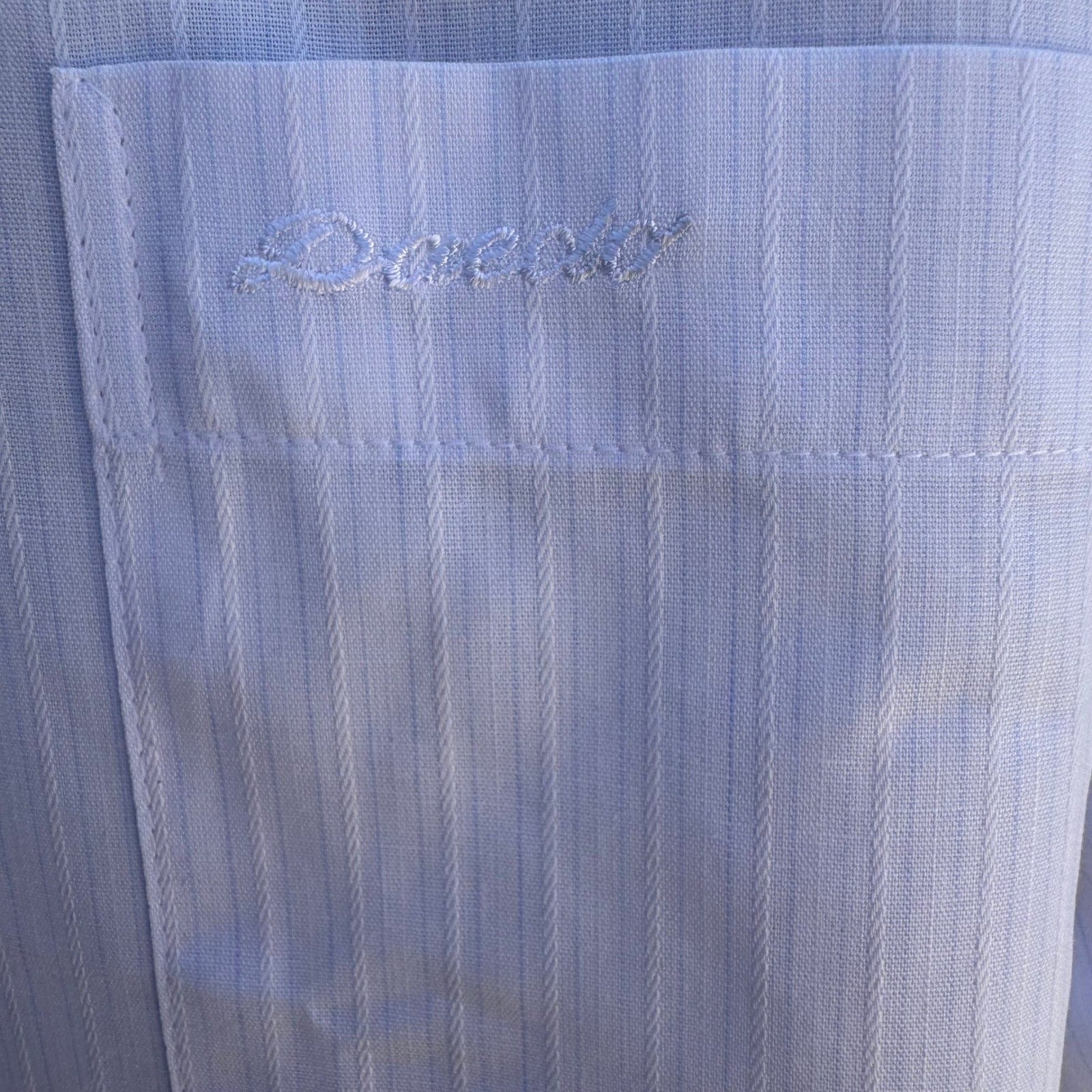 Daedo Vintage Korean Deadstock Minimalist Dapper Pinstripe Dress Shirt Mens L