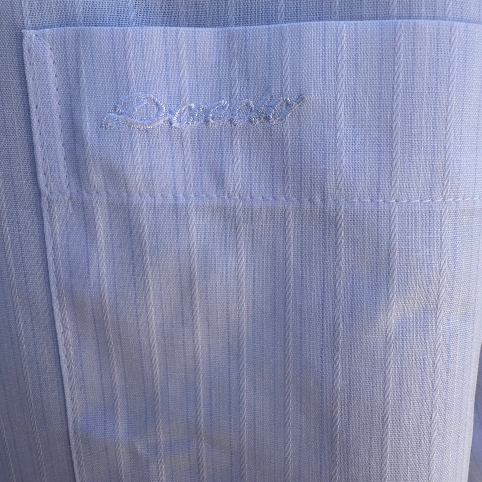 Daedo Vintage Korean Deadstock Minimalist Dapper Pinstripe Dress Shirt Mens L