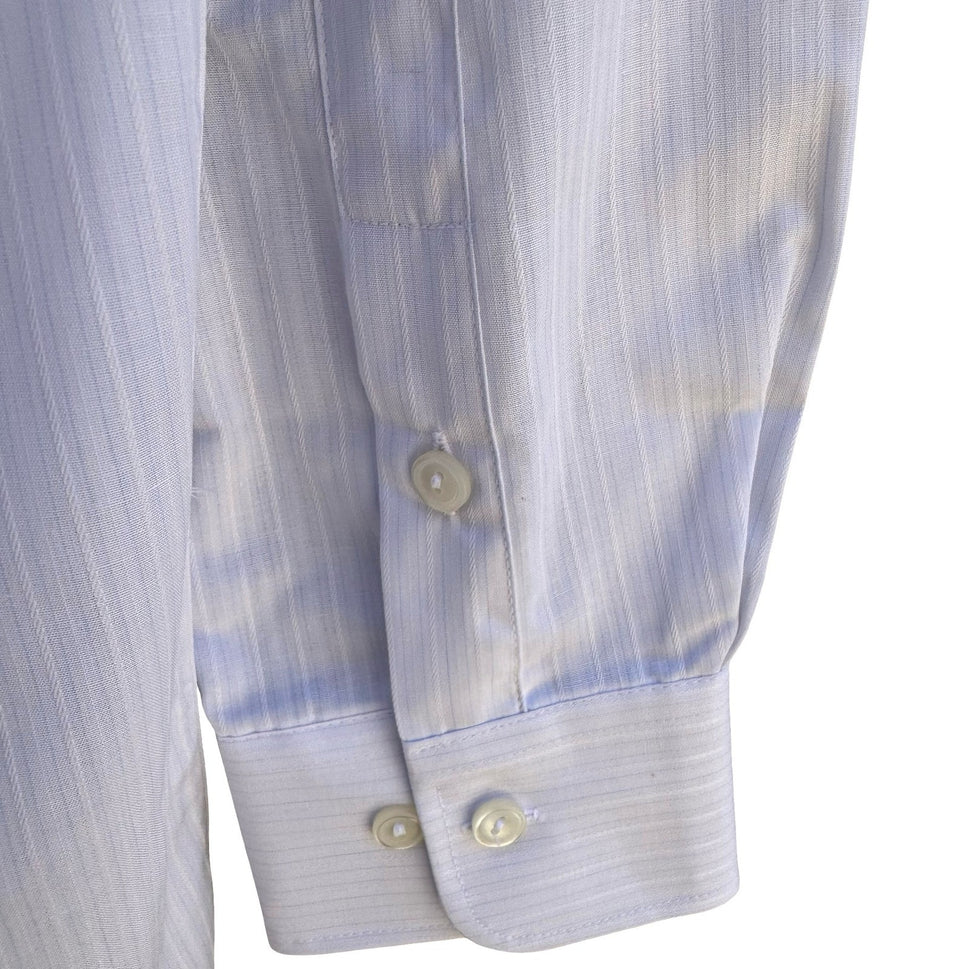 Daedo Vintage Korean Deadstock Minimalist Dapper Pinstripe Dress Shirt Mens L