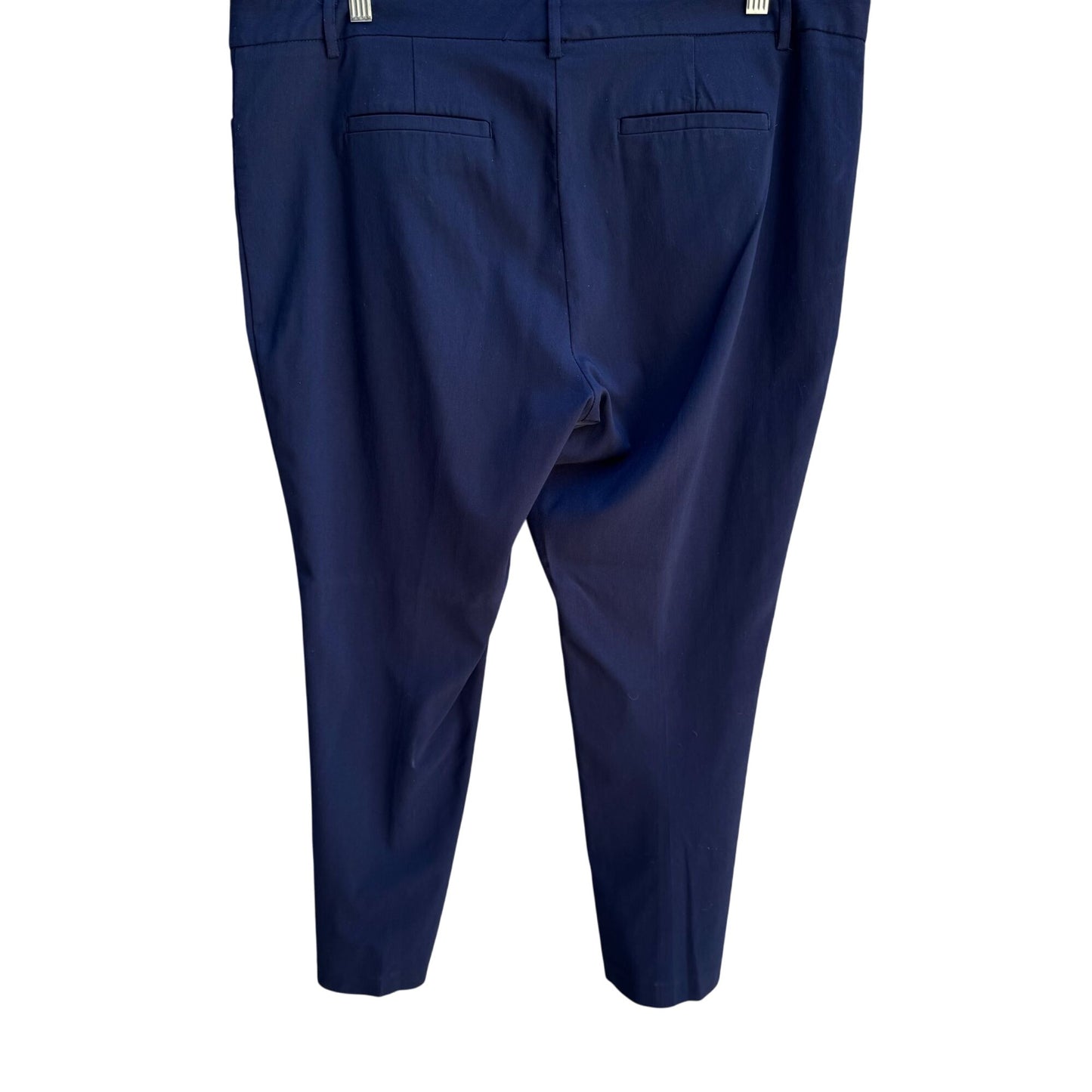 Mario Serrani Italy Womens Navy Flat Front Slash Pockets Zipper Closure Pants 16